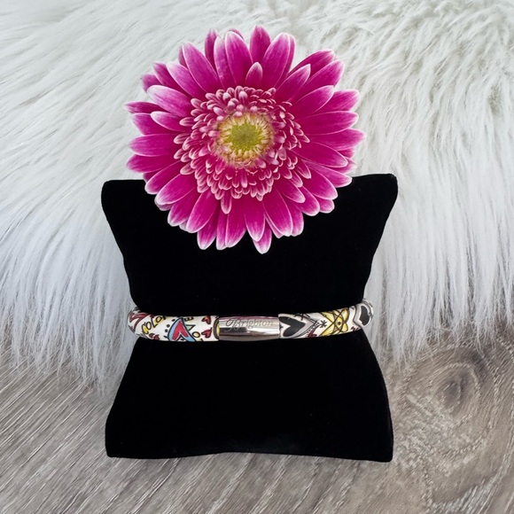 💙❤️‍🔥BRIGHTON Rare Retired Woodstock Graffiti Print Single Bracelet - Picture 3 of 6